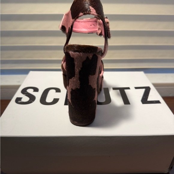 Schutz Pink and Brown Platform Heels - Picture 6 of 8